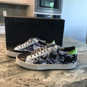 P448 John Sequin Sneaker Sz 38